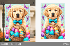 Easter Dog Garden Flag. Easter Garden Flag Sublimation Product Image 1