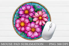 Flowers Mouse Pad Sublimation. Floral Mouse Pad Design Product Image 1