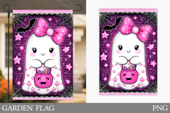 Ghost Garden Flag Sublimation. Halloween Pumpkin Garden Flag Product Image 1