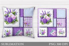 Floral Pillow Sublimation. Flowers Sublimation Product Image 1