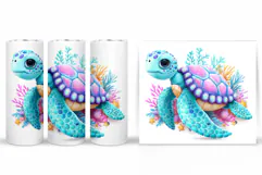 Turtle Tumbler Design. Turtle Tumbler Sublimation Product Image 2