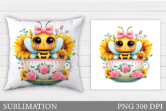 Bee Pillow Sublimation. Bee Sublimation Product Image 1