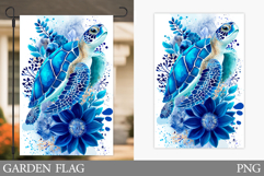 Sea Turtle Garden Flag Design. Sea Turtle Sublimation Product Image 1