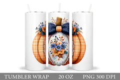 Pumpkin Tumbler Design. Fall tumbler Sublimation Product Image 1