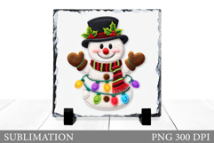 Cute Snowman Sublimation. Snowman Slate Design Product Image 1