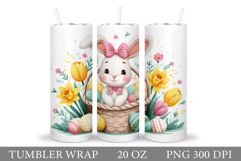 Easter Bunny Tumbler Design. Easter Tumbler Sublimation Product Image 1