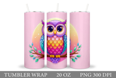 Owl Tumbler Sublimation. Owl Sublimation Product Image 1