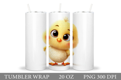 Cute Chick Tumbler Design. Spring Tumbler Sublimation Product Image 1