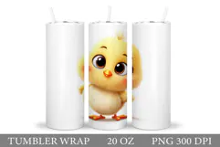 Cute Chick Tumbler Design. Spring Tumbler Sublimation Product Image 1
