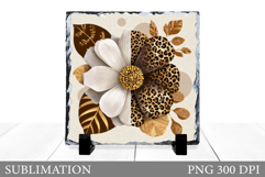 Floral Slate Design. Flowers Sublimation Product Image 1