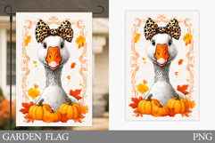 Fall Goose Garden Flag Design. Fall Garden Flag Sublimation Product Image 1