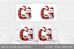 Christmas Letter C Sublimation. Christmas Mug Design Product Image 1