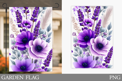 Flowers Garden Flag Design. Floral Garden Flag Sublimation Product Image 1