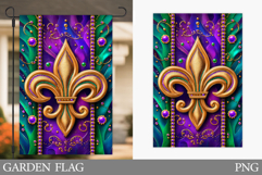 Mardi Gras Garden Flag Design. Mardi Gras Sublimation Product Image 1