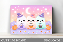 Cute Halloween Cutting Board. Cute Ghost Cutting Board Product Image 1