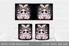 Easter Bunny Mug Design. Easter Mug Sublimation Product Image 1