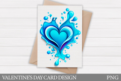Valentines Heart Card Printable. Valentines Card Design Product Image 1