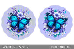 Butterfly Wind Spinner Design. Butterfly Sublimation Product Image 1