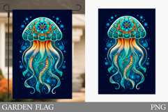 Jellyfish Garden Flag Design. Jellyfish Sublimation Product Image 1