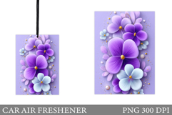 Flowers Car Air Freshener. Floral Car Air Freshener Design Product Image 1