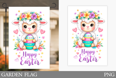 Easter Lamb Garden Flag. Easter Garden Flag Design Product Image 1