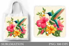 Hummingbird Tote Bag Sublimation. Hummingbird Sublimation Product Image 1