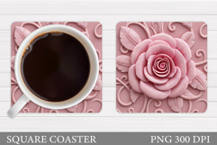 Roses Coaster Design. Roses Sublimation Product Image 1