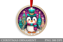 Cute Penguin Christmas Ornament. Christmas Ornament Design Product Image 1