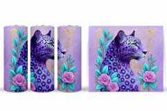 Leopard Tumbler Design. Leopard Sublimation Product Image 2