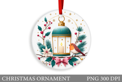 Cute Bird Christmas Ornament. Christmas Sublimation Product Image 1