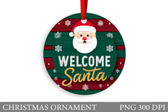Cute Santa Claus Christmas Ornament. Santa Claus Sublimation Product Image 1