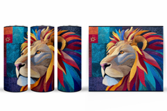 Lion Tumbler Wrap Design. Lion Tumbler Wrap Sublimation Product Image 2