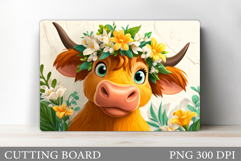 Cute Cow Cutting Board Design. Cow Kitchen Cutting Board Product Image 1