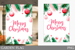 Merry Christmas Garden Flag Design. Christmas Sublimation Product Image 1