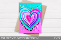 Valentines Heart Card Printable. Valentines Card Design Product Image 1