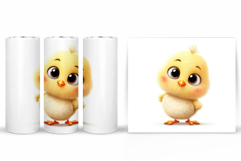 Cute Chick Tumbler Design. Spring Tumbler Sublimation Product Image 2