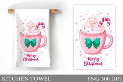 Christmas Kitchen Towel Design. Christmas Sublimation Product Image 1