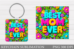 Mother's Day Keychain Design. Mama Keychain Sublimation Product Image 1