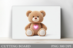 Valentines Bear Cutting Board. Valentines Cutting Board Product Image 1
