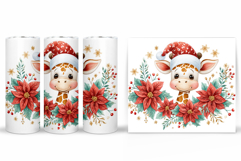 Christmas Giraffe Tumbler. Christmas Tumbler Sublimation Product Image 2