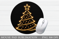 Christmas Tree Mouse Pad. Christmas Mouse Pad Sublimation Product Image 1