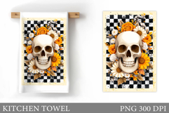 Skull Garden Flag Sublimation. Halloween Garden Flag Design Product Image 1