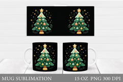Christmas Tree Mug Design. Christmas Tree Mug Sublimation Product Image 1