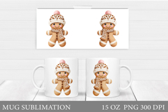 Cute Gingerbread Mug Design. Christmas Mug Sublimation Product Image 1