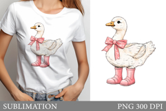 Cute Goose Sublimation. Cute Goose T-Shirt Design Product Image 1
