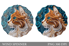 Cat Wind Spinner Design. Cat Sublimation Product Image 1
