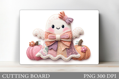 Cute Halloween Cutting Board. Cute Ghost Cutting Board Product Image 1