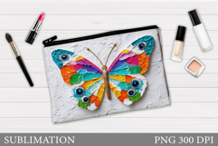 Butterfly Cosmetics Bag Design. Butterflly Sublimation Product Image 1