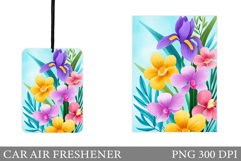 Flowers Car Air Freshener. Floral Car Air Freshener Design Product Image 1