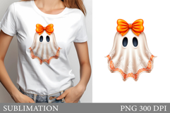 Cute Ghost Sublimation. Cute Ghost T-Shirt Design Product Image 1